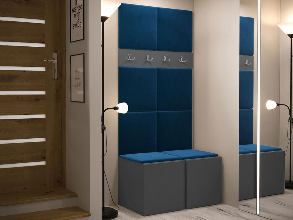 Delimoa 267 Hallway Unit 186x84x46cm Graphite Tapestry - Laminate 33252DIVZ