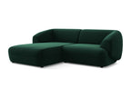 2.5-seater modular left-hand corner sofa in velvet - bottle green - Delimoa 82063QMPJ