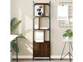Bookcase with door, brown oak, 44.5x30x154.5 cm