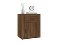 Bedside table, brown oak, 50x36x60 cm, engineered wood, 60986JLQL
