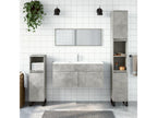Bathroom cabinet with engineered wood concrete grey mirror 27529MANI