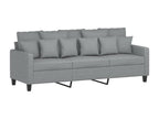 3-piece sofa set with light grey fabric cushions 25546WBLT