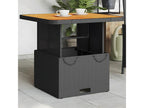 Delimoa Premium - Black garden table 80x80x71 cm, woven resin and wood, Delimoa 51230SUDL