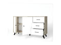 2-Door, 3-Drawer Buffet, Wood/White - Delimoa 96946MZKA
