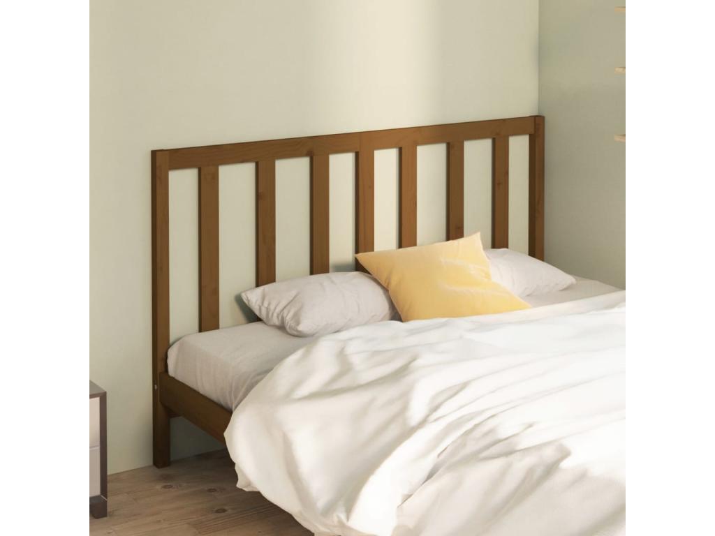 Honey brown headboard 156x4x100 cm Solid pine wood 47149EXQP