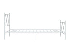 Metal bed frame with headboard and footboard, white, 90x190 cm, 82011UVQB